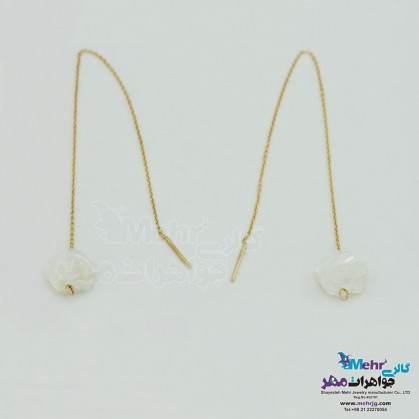 Gold Earring - Rose Flower Design-ME0846